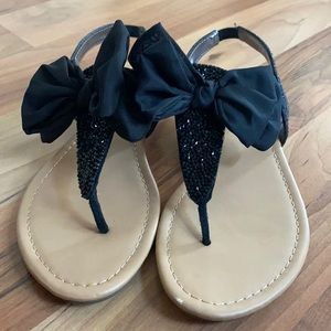 Black Bow Sandals